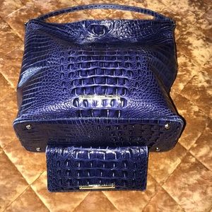 🦋Navy (Ink) Brahmin Bag and Wallet🦋